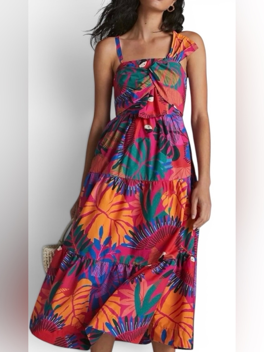 Farm Rio Macaw print dress sz S